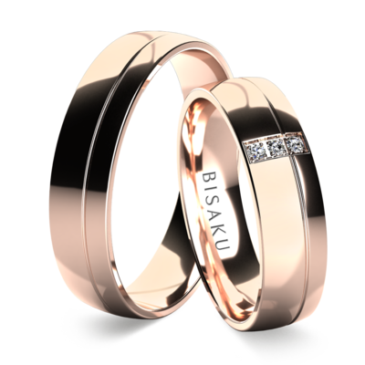 Wedding rings rose gold Revel