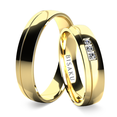 Wedding rings yellow gold Timber