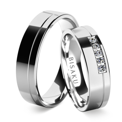 Wedding rings white gold Canna