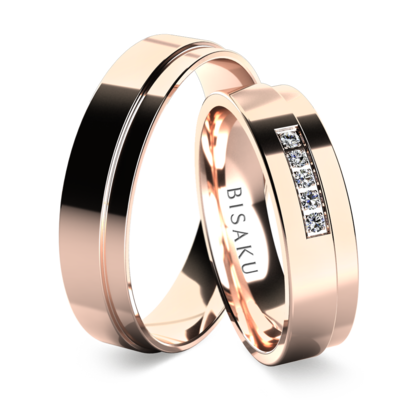 Wedding rings rose gold Avalon