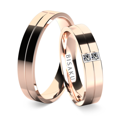 Wedding rings rose gold Danner