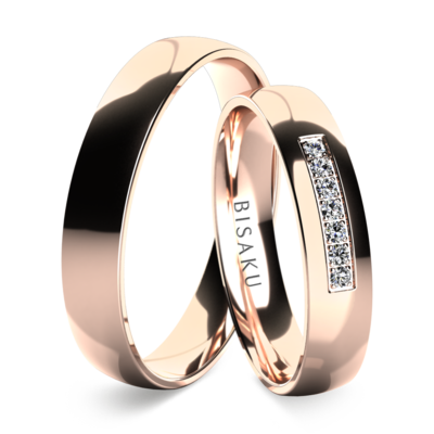 Wedding rings rose gold Ovida