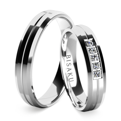 Wedding rings white gold Adeline