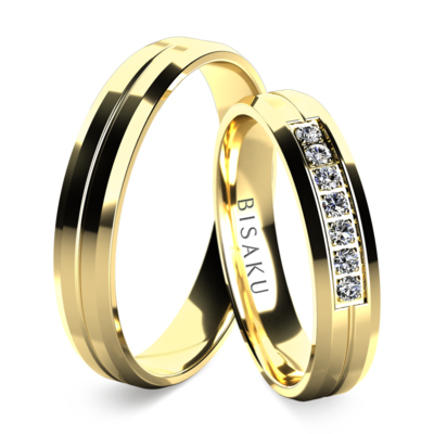 Snubní prsteny žluté zlato Sindila