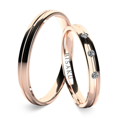 Wedding rings rose gold Teja