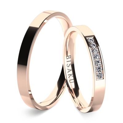 Wedding rings rose gold Valia