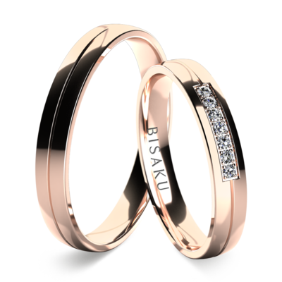 Wedding rings rose gold Devon