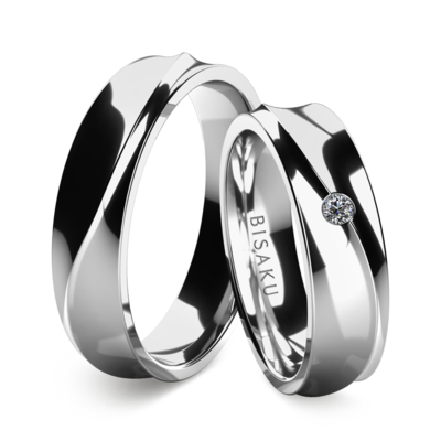 Wedding rings white gold Wave