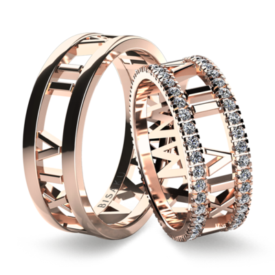 Wedding rings rose gold Horace