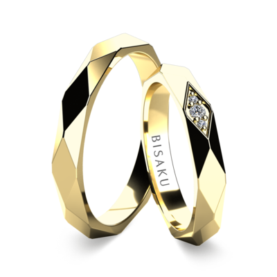 Wedding rings yellow gold Quadrum