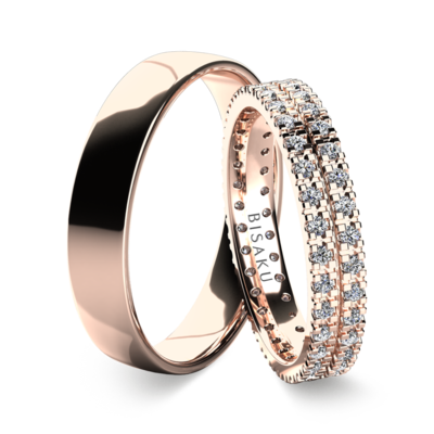 Wedding rings rose gold Althea