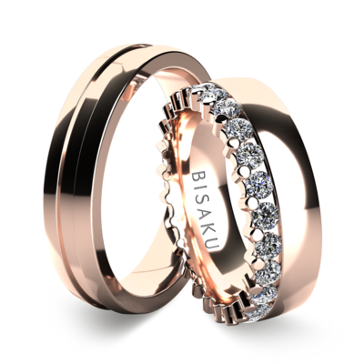 Wedding rings rose gold Zara