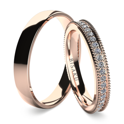 Wedding rings rose gold Emilia