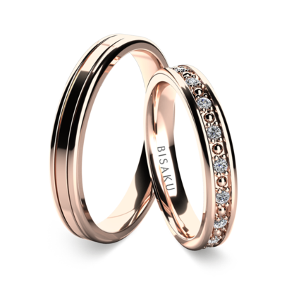 Wedding rings rose gold Quinn