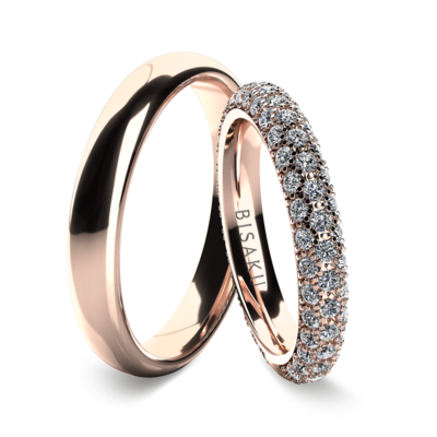 Wedding rings rose gold Leona