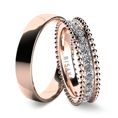 Wedding rings rose gold Belladonna