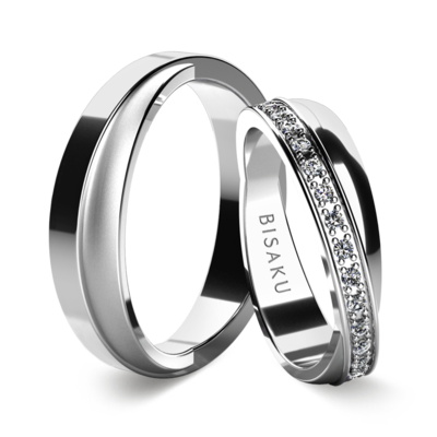 Wedding rings white gold Ribbon