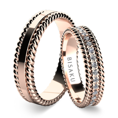 Wedding rings rose gold Trella