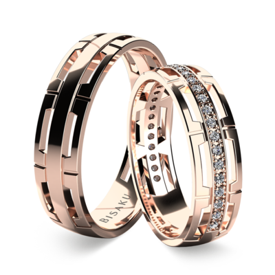 Wedding rings rose gold Korrie