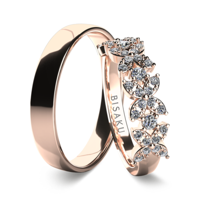 Wedding rings rose gold Primrose