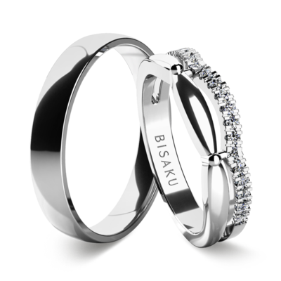 Wedding rings white gold Melba