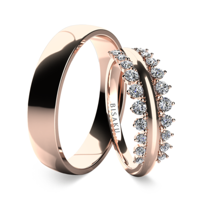 Wedding rings rose gold Pilar