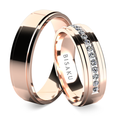Wedding rings rose gold Fiona