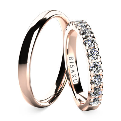 Wedding rings rose gold EternityXIV