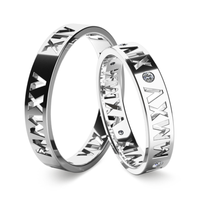 Wedding rings white gold Soren