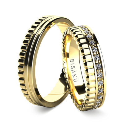 Wedding rings yellow gold Crown