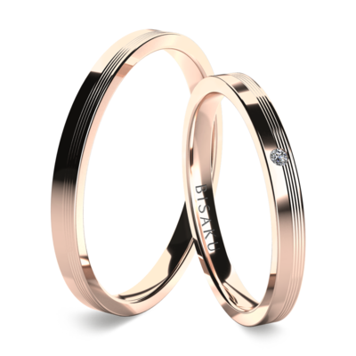 Wedding rings rose gold Promise