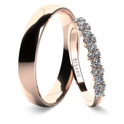 Wedding rings rose gold Estrel