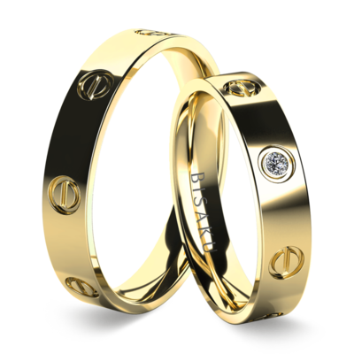 Wedding rings yellow gold SilasI