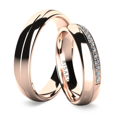 Wedding rings rose gold Riona