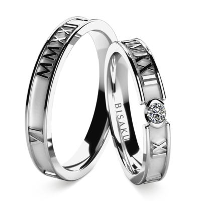 Wedding rings white gold Timea