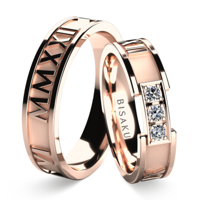 Wedding rings rose gold Tien