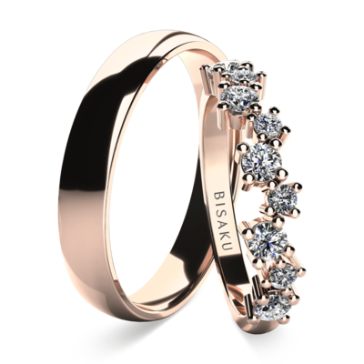 Wedding rings rose gold CassiaII