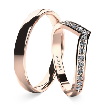 Wedding rings rose gold VeraI