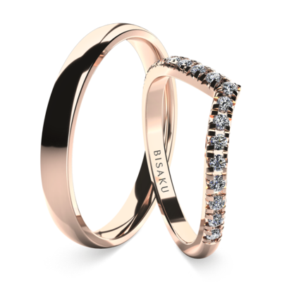Wedding rings rose gold VeraIII
