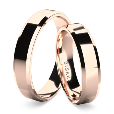 Wedding rings rose gold DionClassicIII