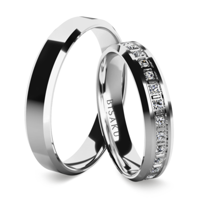 Wedding rings white gold Lilac
