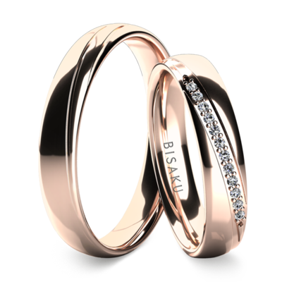 Wedding rings rose gold Penelope